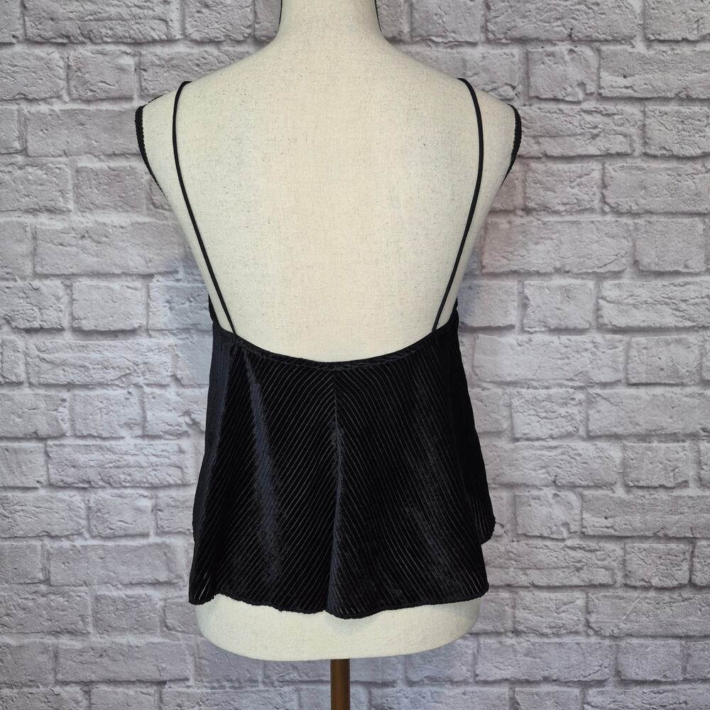 Free People Intimately Shimmy Shaker Velvet Camisole Tank Black Women's Size XS - Picture 6 of 10